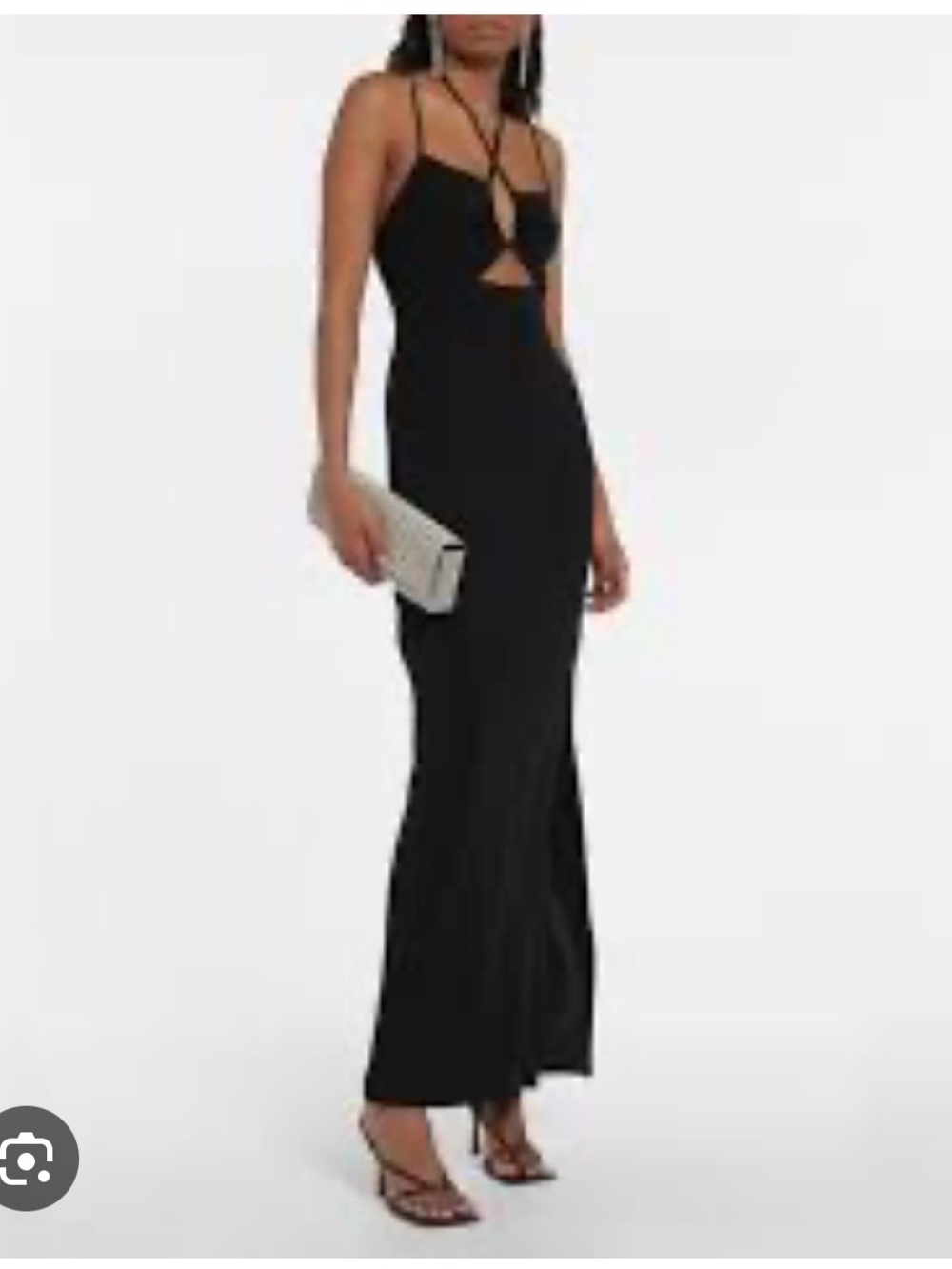 Frame Denim Black Strappy Cutout Maxi Dress